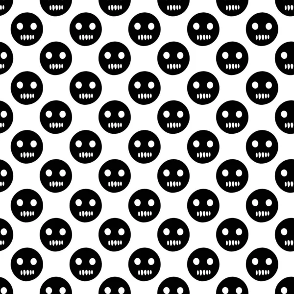 halloween seamless pattern with skulls, illustration