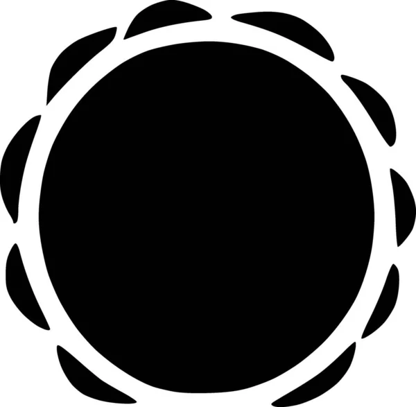 Черно Белый Значок Солнца — стоковое фото