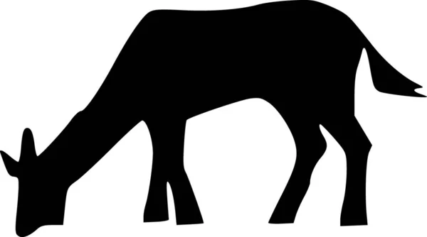 白色背景的驴子轮廓 — 图库照片