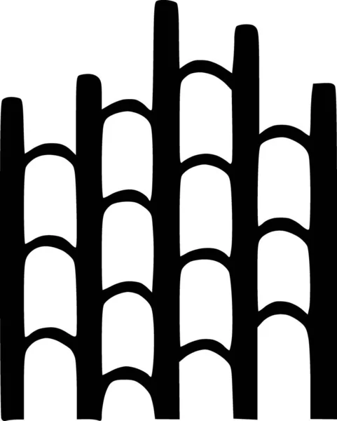 Чорно Біла Ілюстрація Сітки Дерева — стокове фото