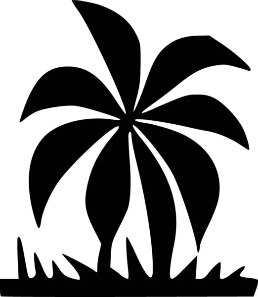Чорно Біле Пальмове Дерево — стокове фото