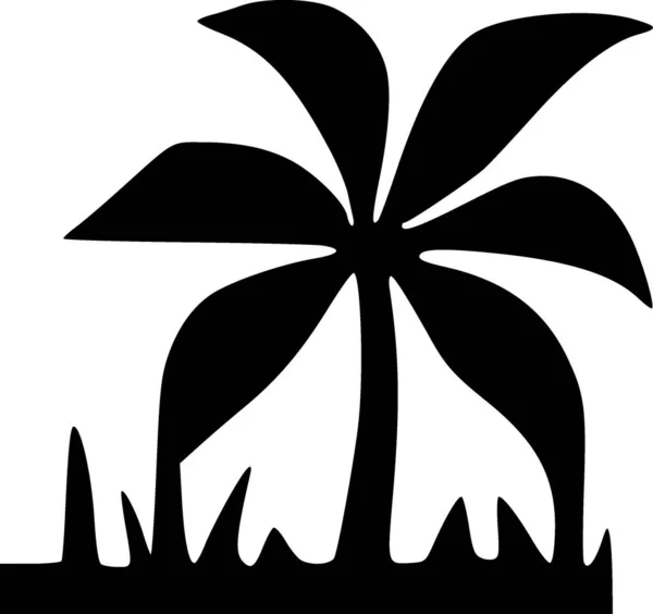 Svart Och Vitt Palmträd — Stockfoto