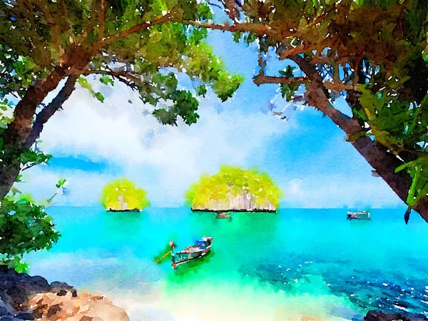 Schöner Tropischer Strand Thailand — Stockfoto