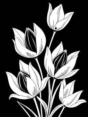 Çiçek arkaplanının sanat çizimi