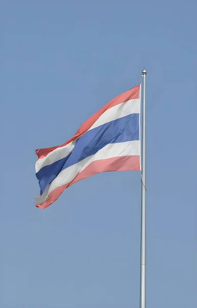 Vlajka Thajska Modré Obloze — Stock fotografie