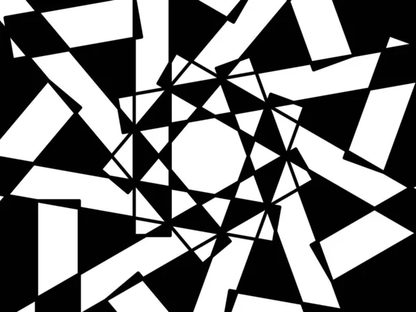 Motivo Geometrico Astratto Con Linee Monocromatiche Illustrazione — Foto Stock