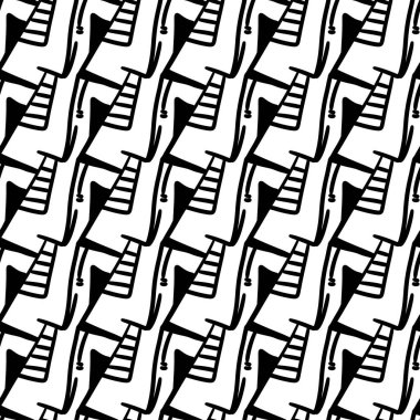 Elle çizilmiş hatları olan kusursuz bir desen. resimleme.