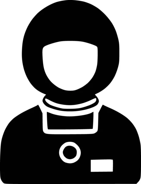 Schwarzer Raumfahrer Avatar Webikone — Stockfoto