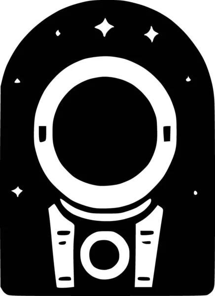 Avatar Astronauta Negro Icono Web —  Fotos de Stock