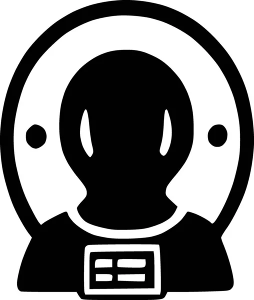 Avatar Astronauta Negro Icono Web —  Fotos de Stock