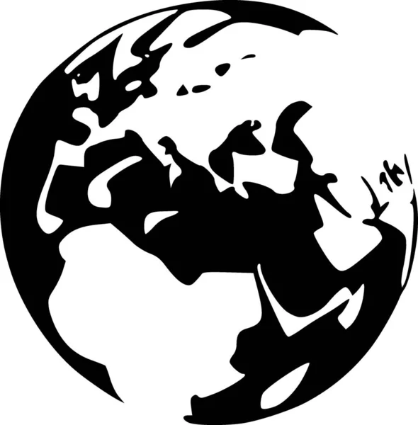 Schwarz Weiß Ikone Der Erde — Stockfoto