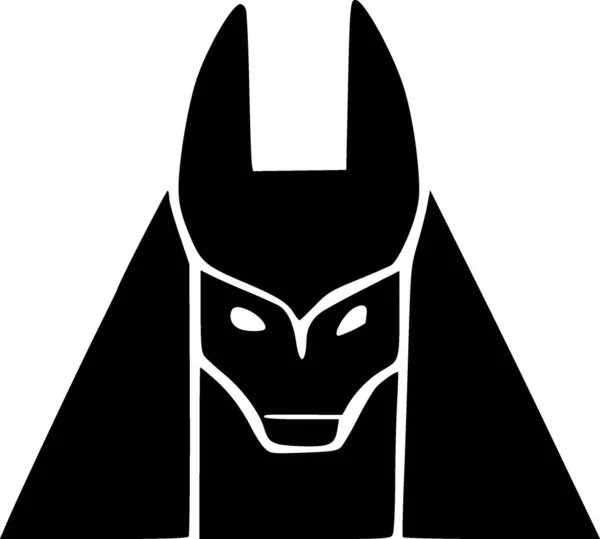 Black White Anubis Icon — Stock Photo, Image