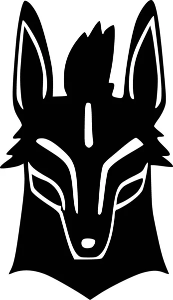 Czarno Biała Ilustracja Potwora Anubisa — Zdjęcie stockowe