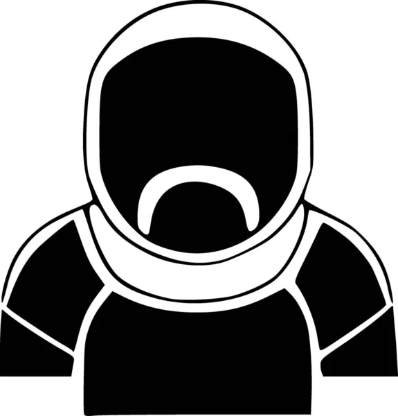 Blanco Negro Forma Astronauta —  Fotos de Stock