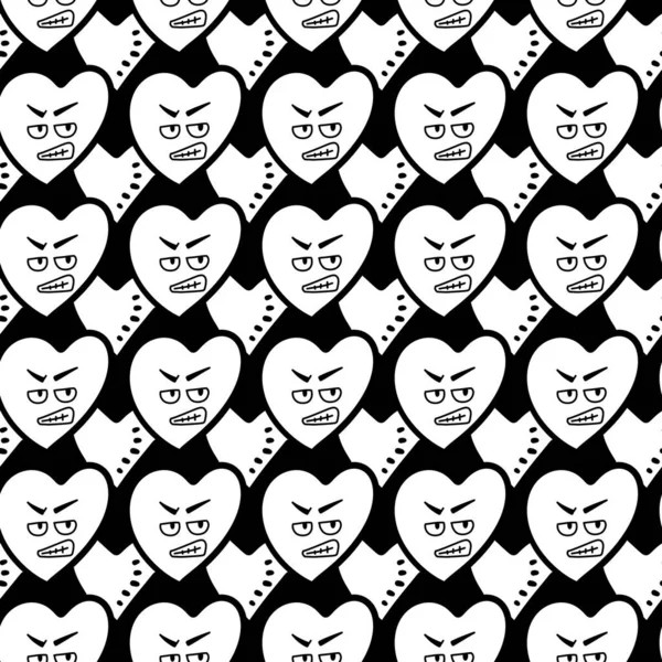 Seamless Pattern Abstract Hearts White Background — Stock Photo, Image