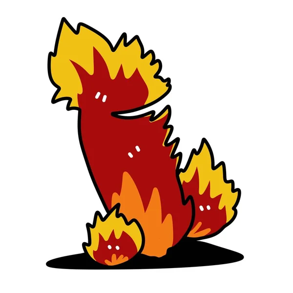 art cartoon doodle burning fire