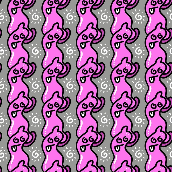 Seamless Pattern Abstract Geometric Shapes Cute Condom Cartoon — Stock Photo, Image