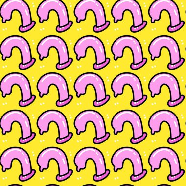 Tatlı prezervatif çizgi filminin kusursuz deseni.