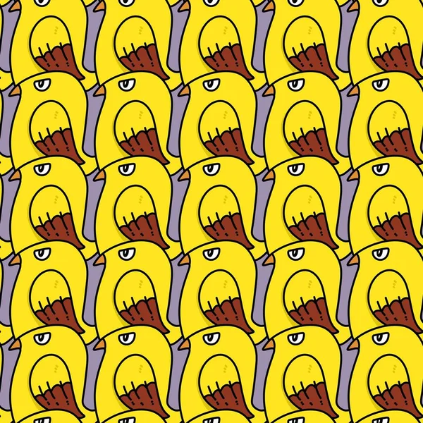 Seamless Pattern Bird Cartoon — Stock Photo, Image