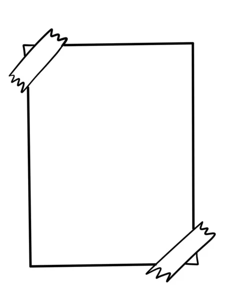 Απεικόνιση Ενός Πλαισίου Ένα Κενό Λευκό Βέλος Χάρτινο Σχήμα Κινουμένων — Φωτογραφία Αρχείου