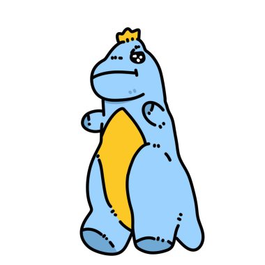 beyaz arkaplanda canavar karikatürü