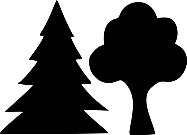 Árvore Ícone Web Ilustração Simples — Fotografia de Stock
