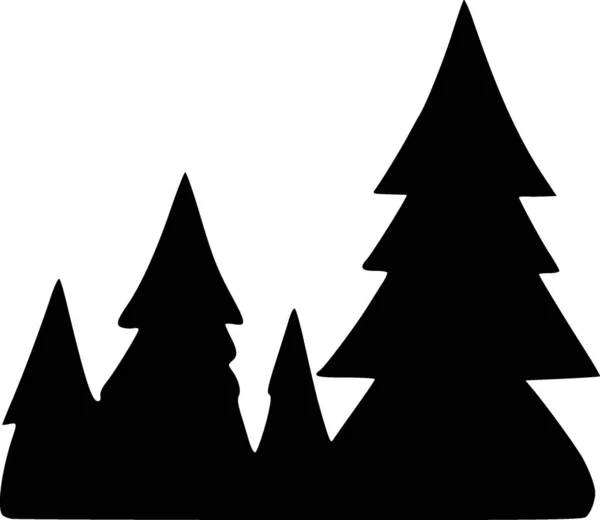 Ícone Árvore Pinheiro Estilo Dos Desenhos Animados Isolado Fundo Branco — Fotografia de Stock