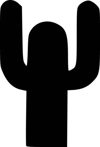Blanco Negro Forma Cactus —  Fotos de Stock