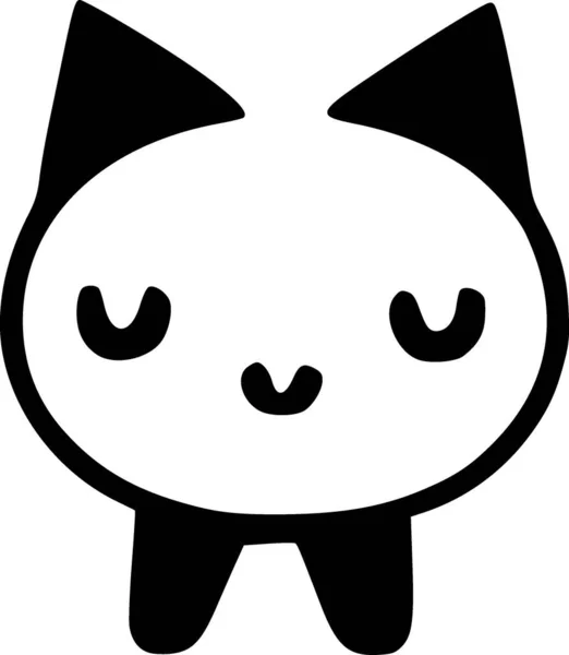 Кіт Посміхається Обличчям Веб Значок — стокове фото