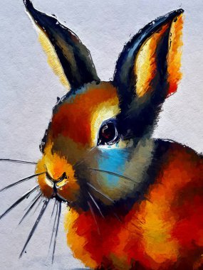 Güzel tavşan arkaplanının sanat rengi