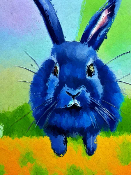 Güzel Tavşan Arkaplanının Sanat Rengi — Stok fotoğraf
