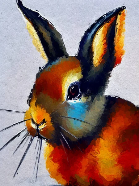 Güzel Tavşan Arkaplanının Sanat Rengi — Stok fotoğraf