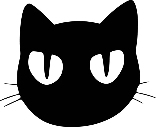 Schwarz Weiß Der Katzen Ikone — Stockfoto