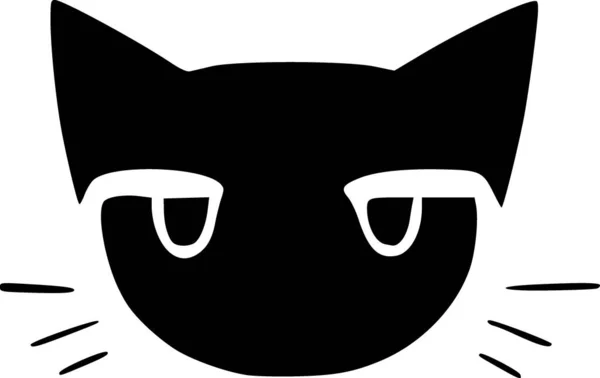 Черно Белая Икона Кота — стоковое фото