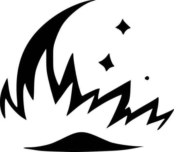 Чорно Білий Цунамі Хвилі Зірка — стокове фото