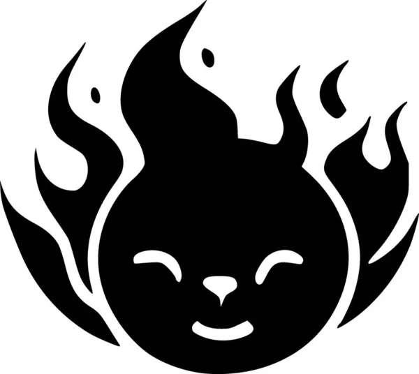 black and white of fire monster cartoon