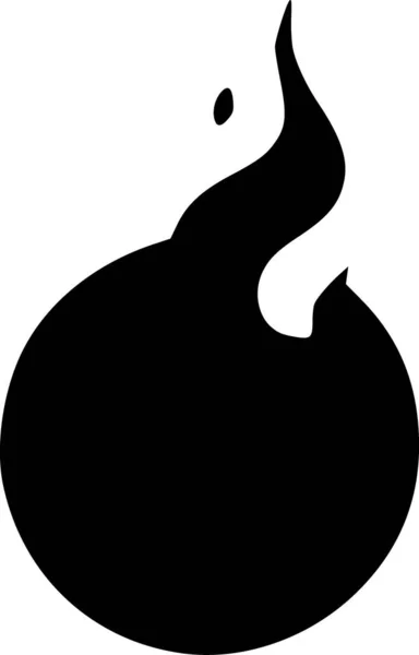 Czarno Białe Ikony Ognia — Zdjęcie stockowe