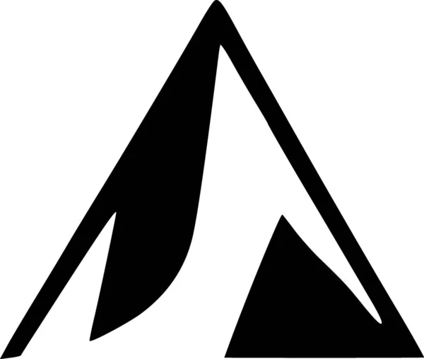 Schwarz Weiß Der Berg Ikone — Stockfoto