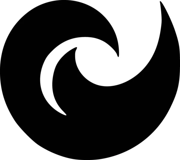 Чорно Біла Піктограма Хвиль — стокове фото