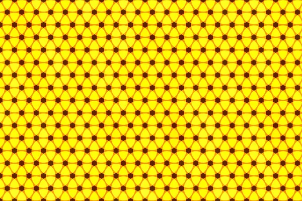 黄色の背景に幾何学的な形やイラスト — ストック写真