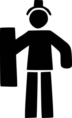 Adamım. Web simgesi basit illüstrasyon