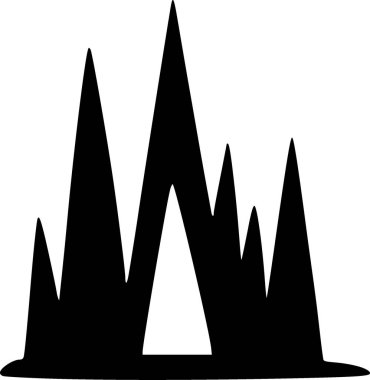 Dağ. Web simgesi basit illüstrasyon