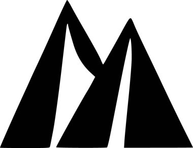 Dağ. Web simgesi basit illüstrasyon