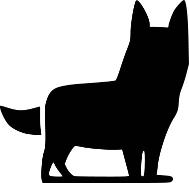 Köpek. Web simgesi basit illüstrasyon