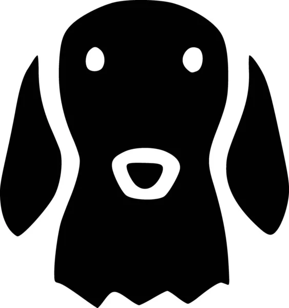 Kutya Web Ikon Egyszerű Illusztráció — Stock Fotó