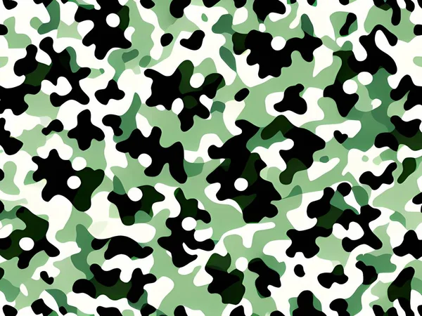 Konstmönster Med Kamouflage Och Grönt Gräs Illustration — Stockfoto