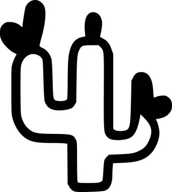Kaktüs. Web simgesi basit illüstrasyon