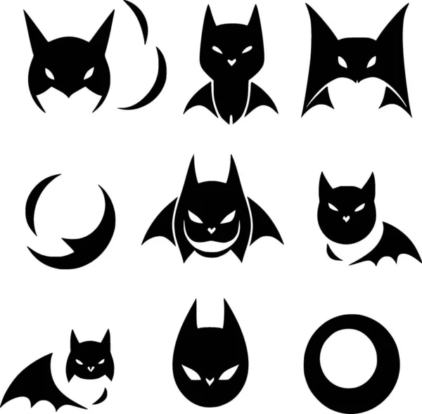 black cat silhouette, vector illustration