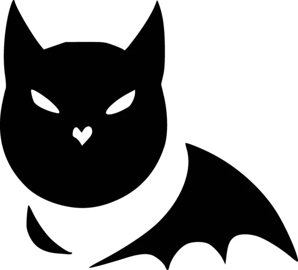 Zwarte Kat Silhouet Geïsoleerd Witte Achtergrond — Stockfoto