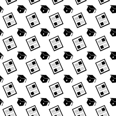 boş defter, resimleme ile siyah beyaz desen